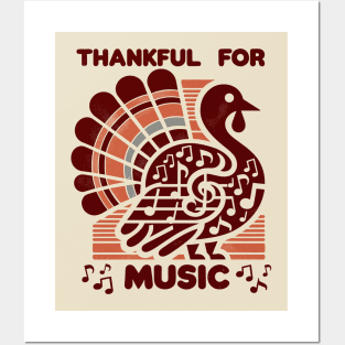 Thankful For Music For Thanksgiving Music Teachers Posters and Art